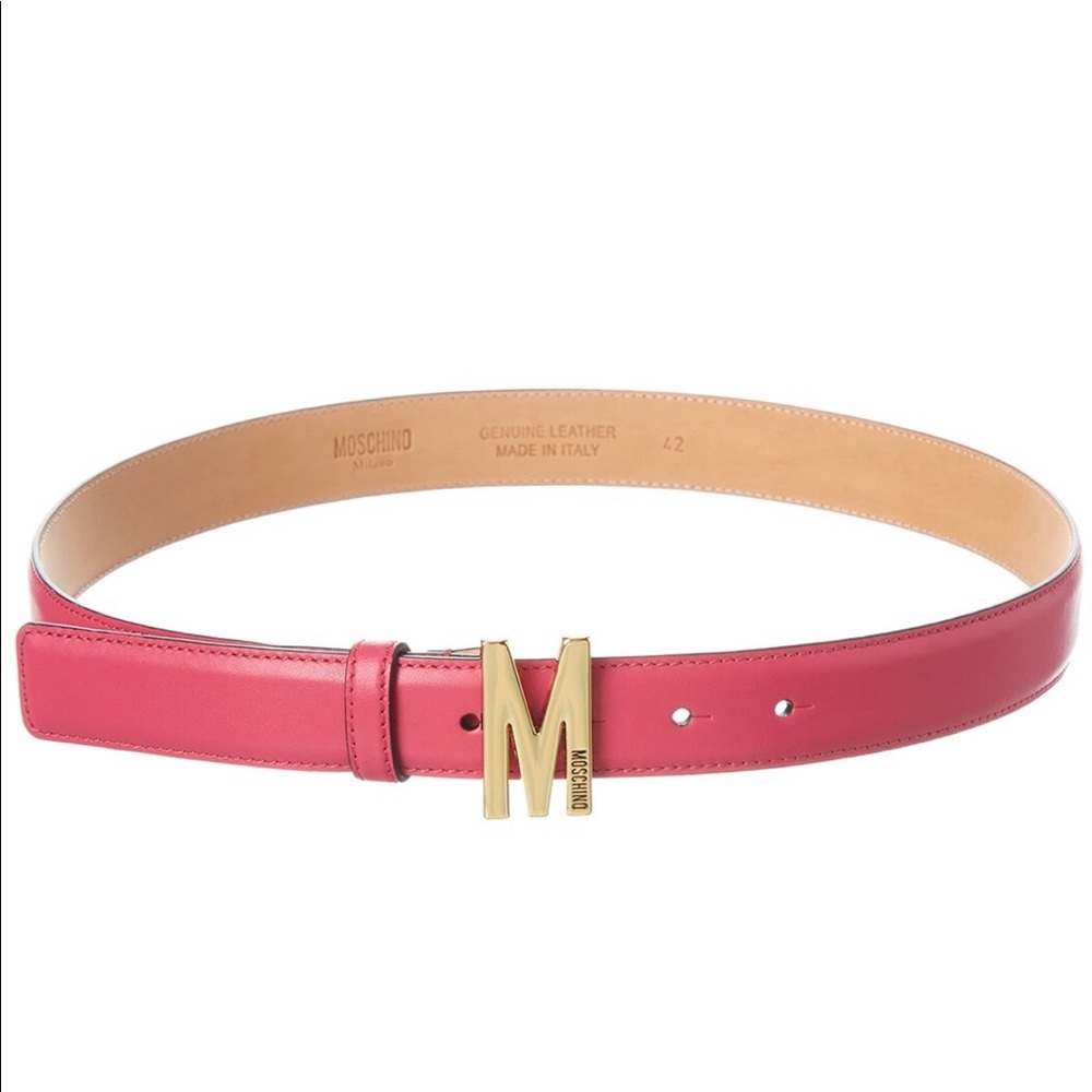 🌷 Authentic Moschino M-buckle Logo Belt 🌷